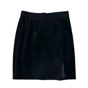 Vintage The Leather Ranch Black Suede Skirt